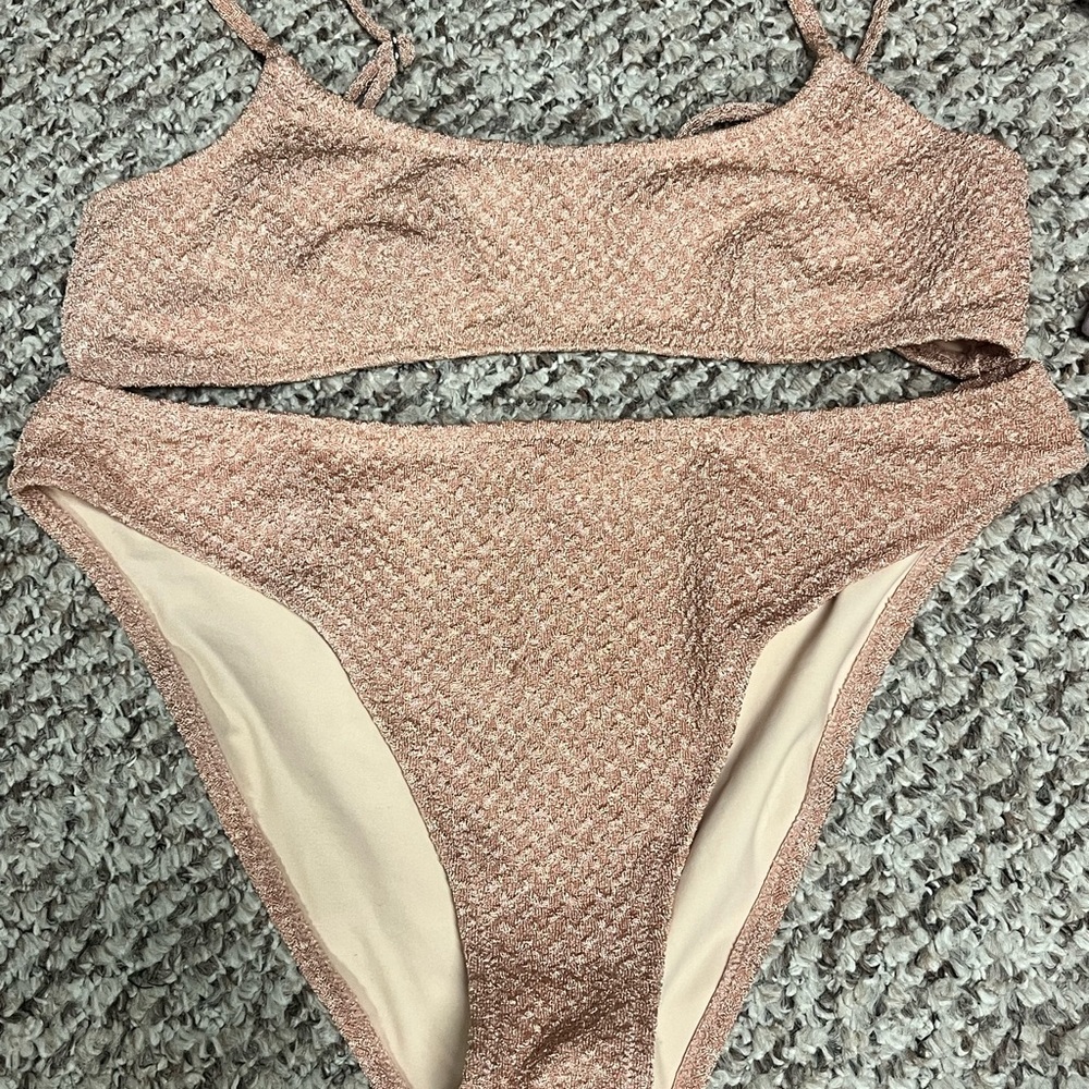 MinkPink nude bikini. Bottoms size medium top size small
